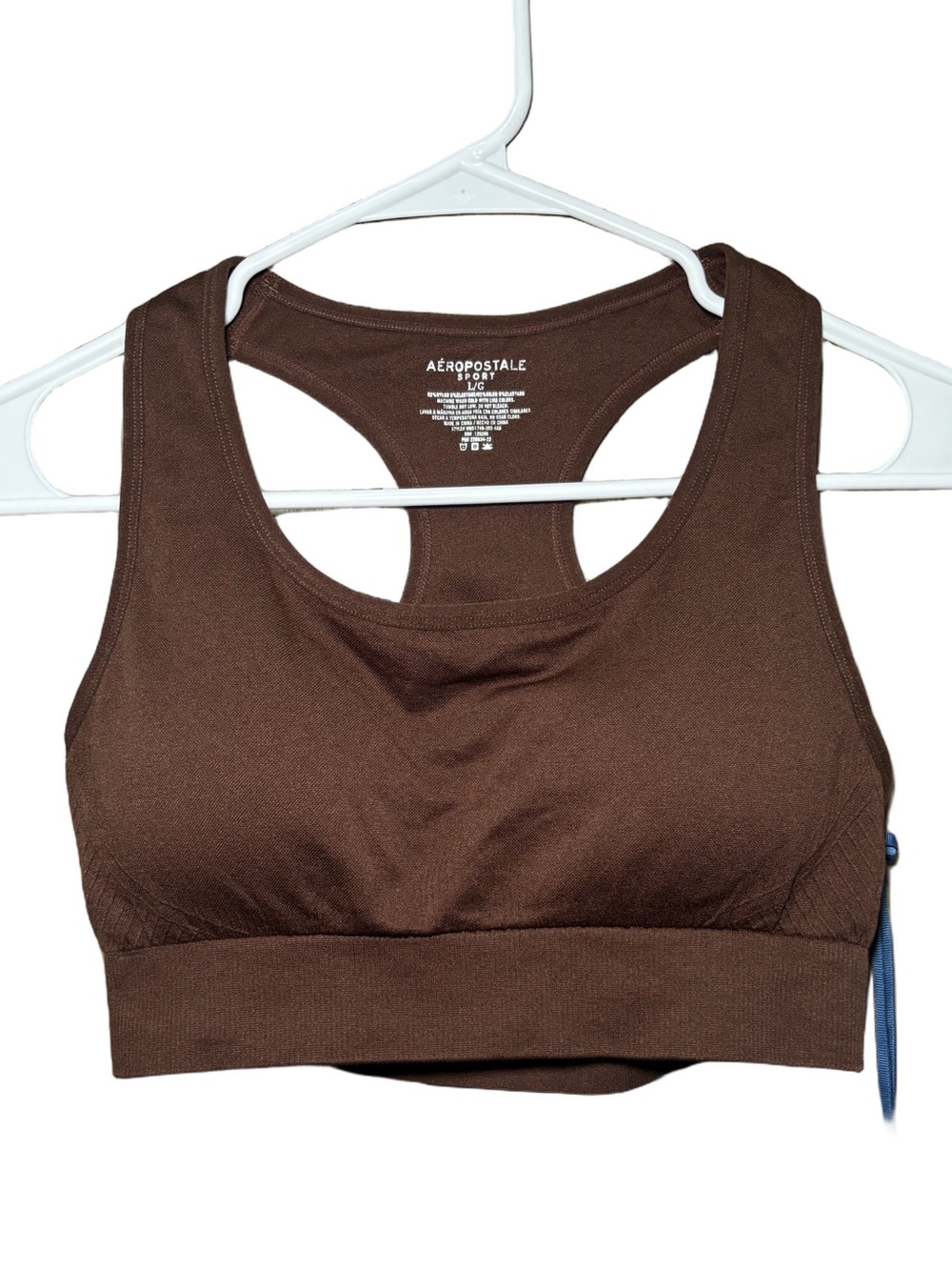 Aeropostale Chocolate Brown Racerback Sports Bra